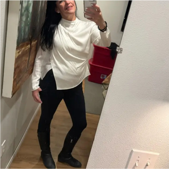 A.L.C White Career Top SIZE 6 Work Blouse Designer Professional Shell $375 - Picture 5 of 11